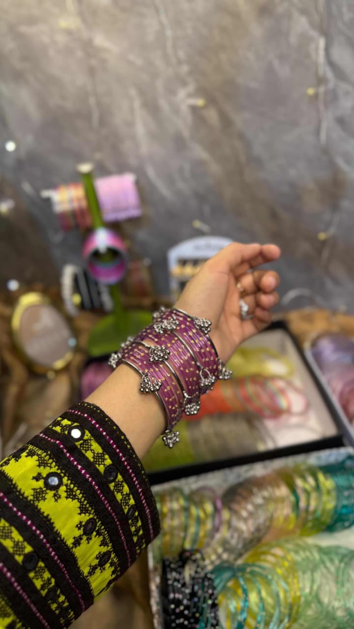 Kashmiri  Glitter Bangles